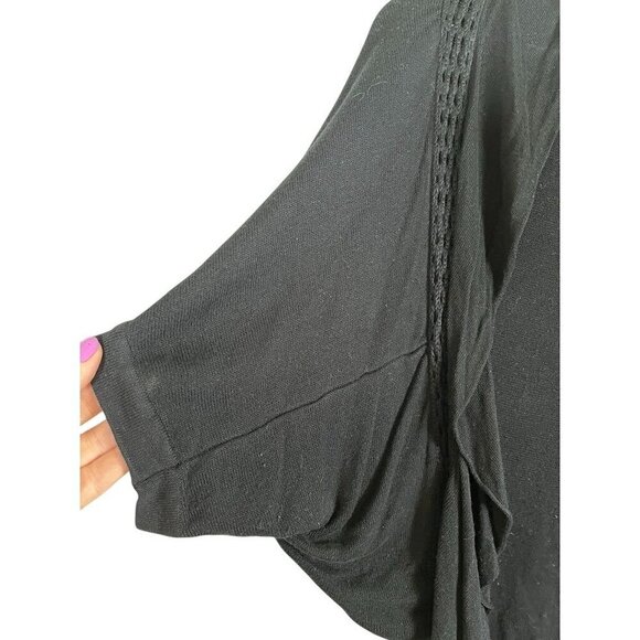 Guess Sweater Women L Black Crochet Y2K Goth Neutral Minimalist 80s Retro Soft - Picture 4 of 9